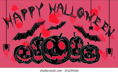 Happy halloween colored