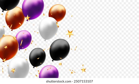 Happy Halloween colorful balloons design isolated, Eps 10 vector illustration. promotion