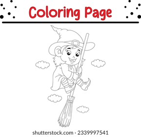 happy Halloween coloring page for children.
