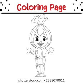 Happy Halloween coloring page for kids. Trick or Treat coloring page