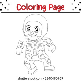 Happy Halloween coloring page for kids.
