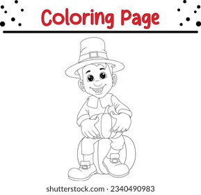 Happy Halloween coloring page for kids.