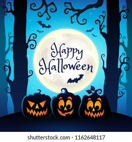 Imagen de composición de Halloween feliz 4 - ilustración vectorial eps10.