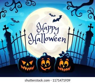 Happy Halloween composition image 7 - eps10 vector illustration.