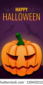 Happy halloween concept background. Cartoon illustration of happy halloween vector concept background for web design