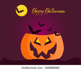 Happy Halloween concept. Cartoon vector style for your design.