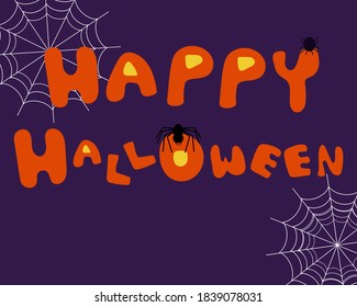 Happy halloween concept. Cartoon vector style for your design.