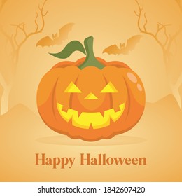 Happy halloween concept, Pumpkin Head Halloween Character, Halloween, Sacramento, Pumpkin vector illustration