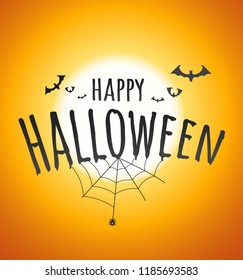 Happy Halloween concept. Vector greeting card