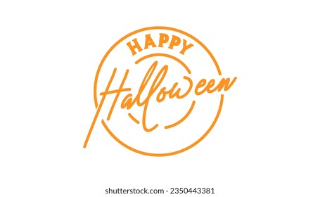 Happy Halloween, cool modern lettering design. Invitation for halloween party or event.