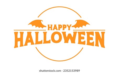 Happy Halloween, cool modern lettering design. Invitation for halloween party or event.