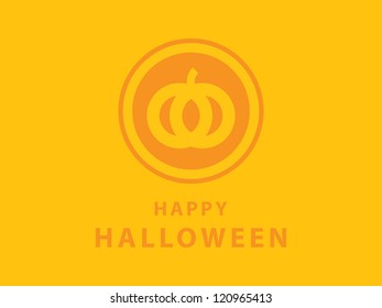 Happy Halloween Cover with Pumpkin Icon.