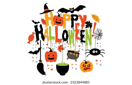 Happy Halloween Crafts Gnome Design, Magic Clipart Halloween Illustration