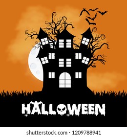 Happy Halloween creative design element with typography vector 