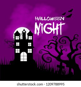 Happy Halloween creative design element with typography vector 