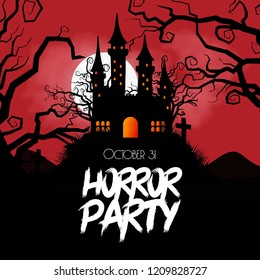 Happy Halloween creative design element with typography vector