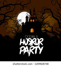 Happy Halloween creative design element with typography vector