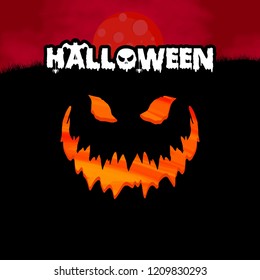 Happy Halloween creative design element with typography vector