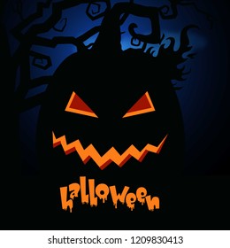 Happy Halloween creative design element with typography vector