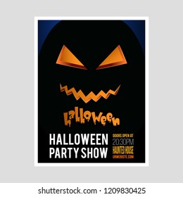 Happy Halloween creative design element with typography vector