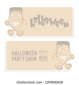 Happy Halloween creative design element with typography vector