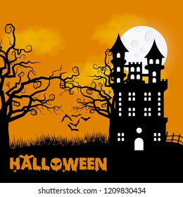 Happy Halloween creative design element with typography vector