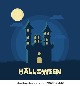 Happy Halloween creative design element with typography vector
