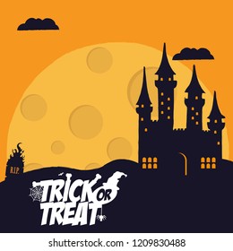 Happy Halloween creative design element with typography vector