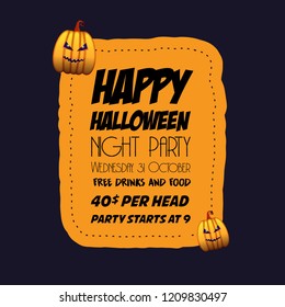 Happy Halloween creative design element with typography vector