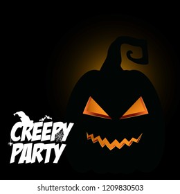 Happy Halloween creative design element with typography vector