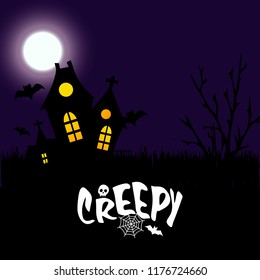 Happy Halloween creative design with typography vector