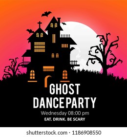 Happy Halloween creative design with typography vector