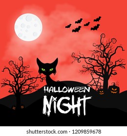 Happy Halloween with creative design vector 
