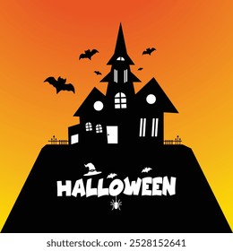 Happy Halloween with a creative design vector