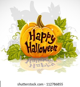 Happy Halloween cut out pumpkin banner