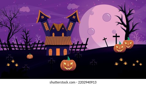 happy halloween cute background design