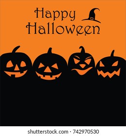 Happy Halloween Cute Background Vector
