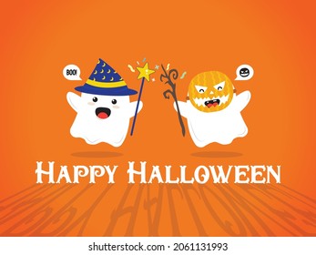 happy halloween cute character,business card, greeting card, background, poster