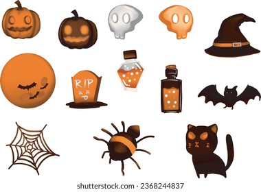 Happy Halloween - Cute Halloween Element Set