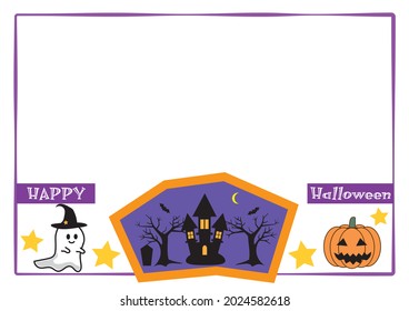 "Happy Halloween" Cute Ghost and Jack-o’-lantern Background