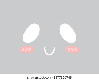 Happy halloween cute ghost face wallpaper background vector illustration. Hand drawing. white ghost with smile.