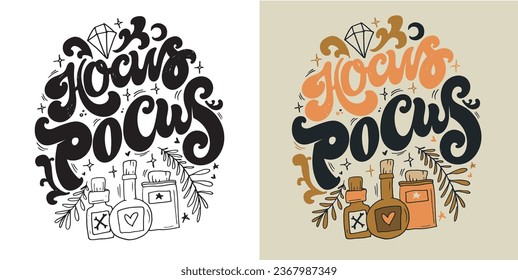 Happy halloween - cute hand drawn doodle lettering label. Halloween party - Trick or Treat. Lettering art for poster, web, banner, t-shirt design.