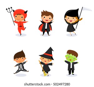Happy halloween - Cute kids wearing Halloween monster costume