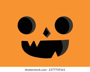 happy halloween cute pumpkin face wallpaper background vector illustration