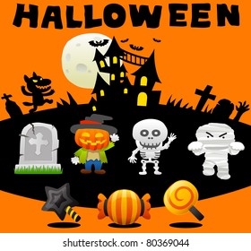 Happy Halloween | Cute vector illustration cartoon comic