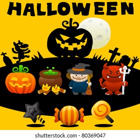 Happy Halloween | Cute vector illustration cartoon comic