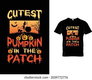 Feliz Halloween Cutes calabaza en el parche