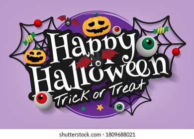 happy halloween day banner design. vector illustration