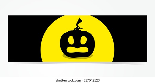 Happy Halloween day Banner, Halloween pumpkin