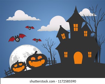 happy halloween day banner vector design